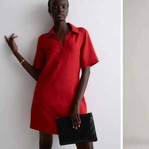 NWT Quince European Linen Popover Mini Dress XS